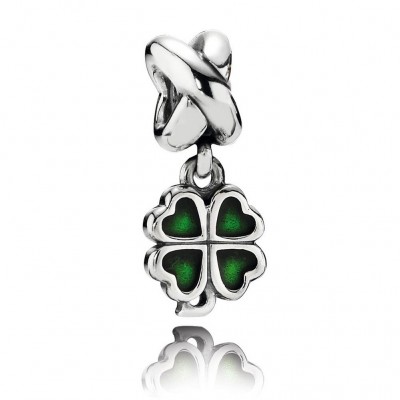 Pandora Four-Leaf Clover, Green Enamel