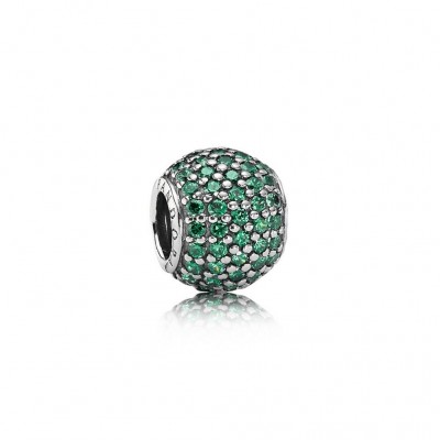 Pandora Pavé Lights, Dark Green CZ