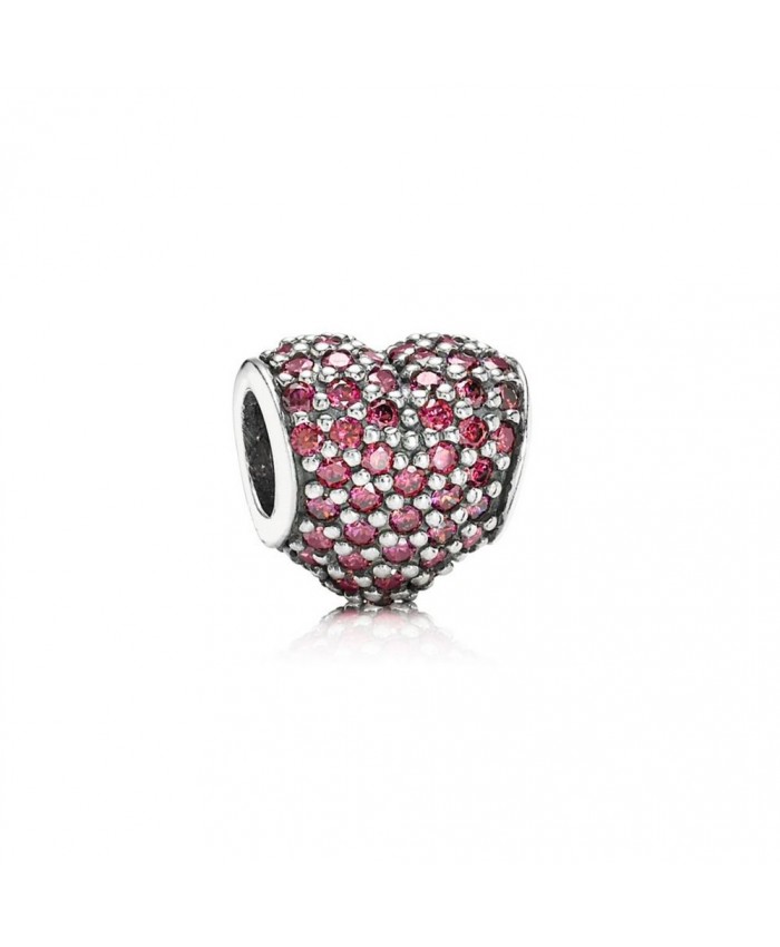 Pandora Pavé Heart, Red CZ