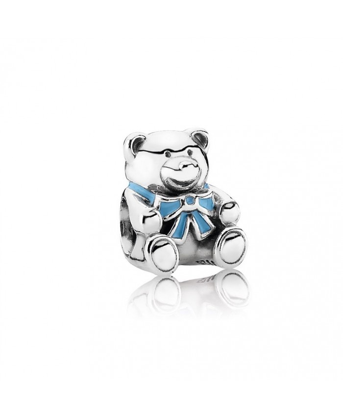 Pandora "It's A Boy" Teddy Bear, Blue Enamel