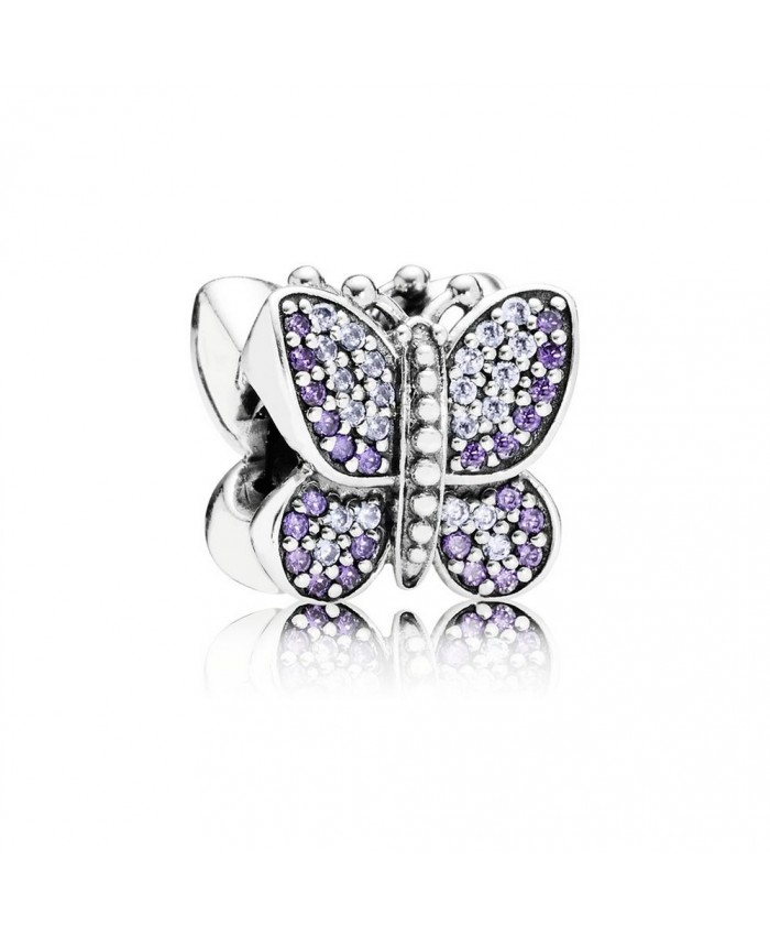 Pandora Sparkling Butterfly, Purple CZ