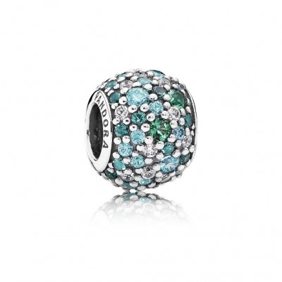 Pandora Ocean Mosaic Pavé, Mixed Green CZ & Green Crystal