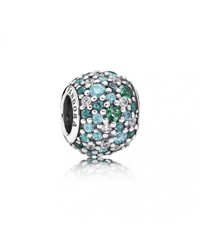 Pandora Ocean Mosaic Pavé, Mixed Green CZ & Green Crystal