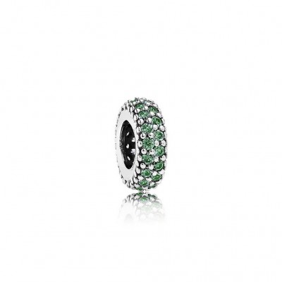 Pandora Inspiration Within Charm Spacer, Green CZ