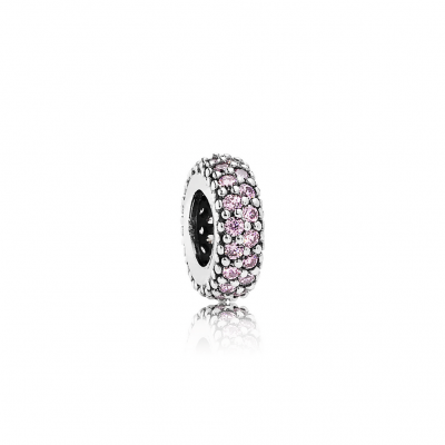 Pandora Inspiration Within Spacer, Pink CZ