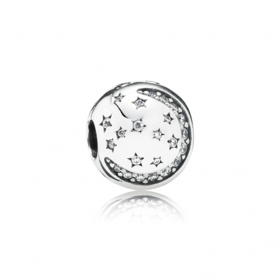 Pandora Twinkling Night Clip, Clear CZ