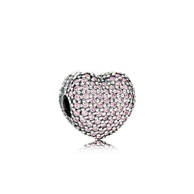 Pandora Pavé Open My Heart, Pink CZ