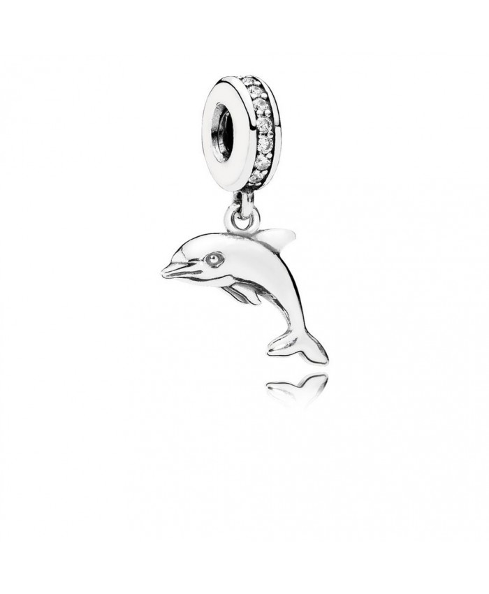 Pandora Playful Dolphin, Clear CZ