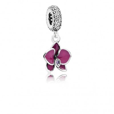 Pandora Orchid, CZ & Radiant Orchid-Colored Enamel