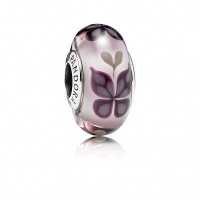 Pandora Pink Butterfly Kisses, Murano Glass
