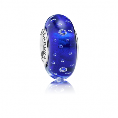 Pandora Dark Blue Effervescence, Clear CZ