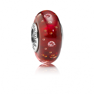 Pandora Red Effervescence, Clear CZ