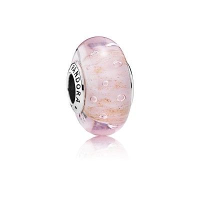 Pandora Pink Glitter, Murano Glass