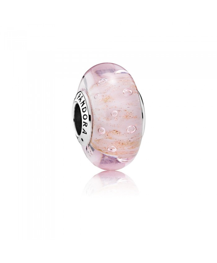 Pandora Pink Glitter, Murano Glass