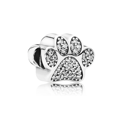 Pandora Paw Prints, Clear CZ