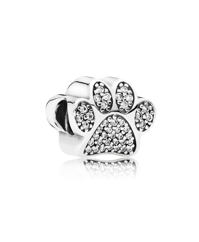 Pandora Paw Prints, Clear CZ