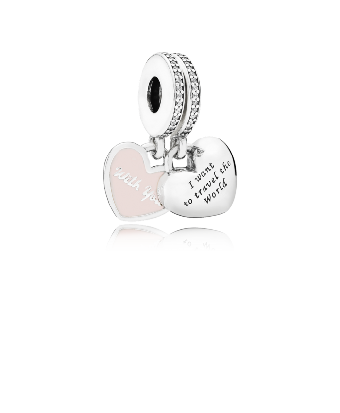 Pandora Travel Together Forever, Pink Enamel & Clear CZ