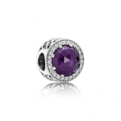 Pandora Radiant Hearts, Royal-Purple Crystal & Clear CZ