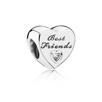 Pandora Friendship Heart, Clear CZ
