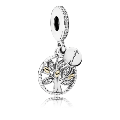 Pandora Family Heritage Dangle Charm, Clear CZ