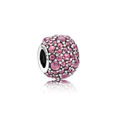 Pandora Shimmering Droplet, Honeysuckle Pink CZ