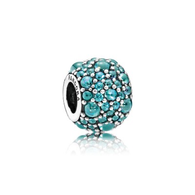 Pandora Shimmering Droplet, Teal CZ