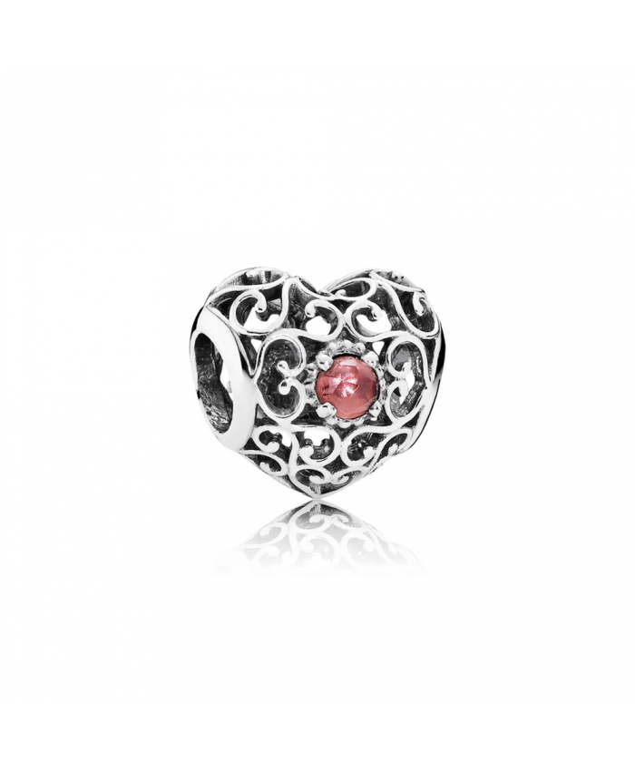 Pandora January Signature Heart, Garnet