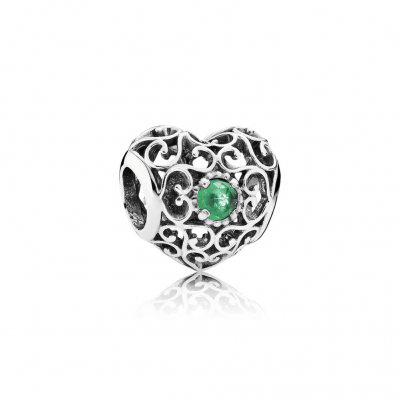 Pandora May Signature Heart, Royal Green Crystal