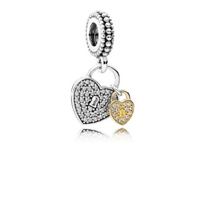 Pandora Love Locks, Clear CZ