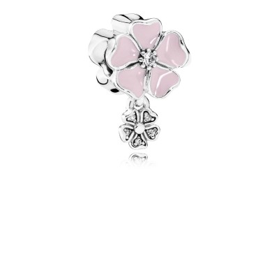 Pandora Poetic Blooms, Soft Pink Enamel & Clear CZ