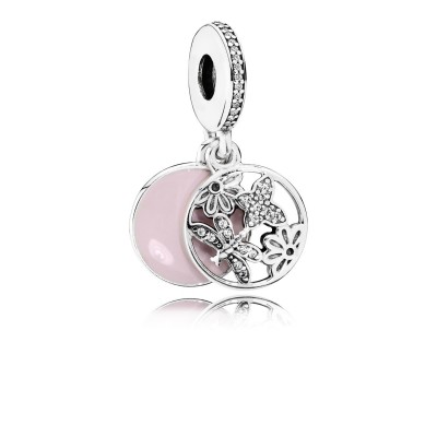 Pandora Springtime, Soft Pink Enamel & Clear CZ