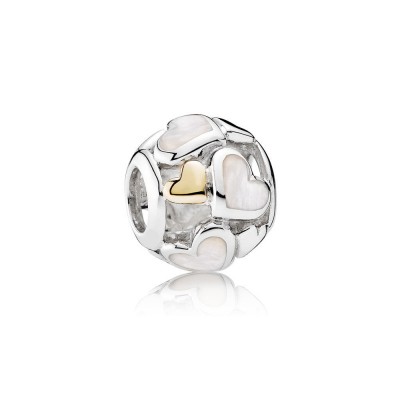 Pandora Luminous Hearts, Mother-Of-Pearl & 14K Gold