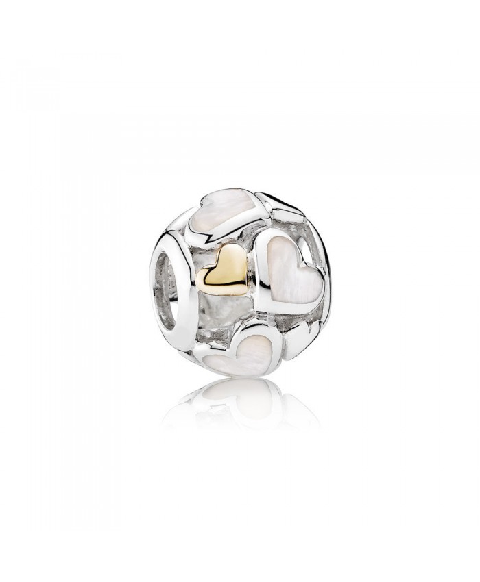 Pandora Luminous Hearts, Mother-Of-Pearl & 14K Gold