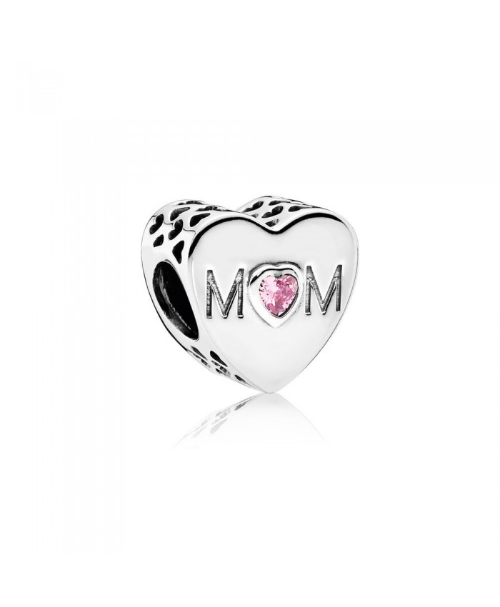 Pandora Mother Heart Charm, Pink CZ