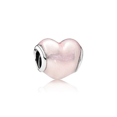 Pandora Glittering Heart, Soft Pink Enamel