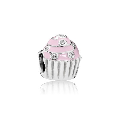 Pandora Sweet Cupcake, Light Pink Enamel & Clear CZ