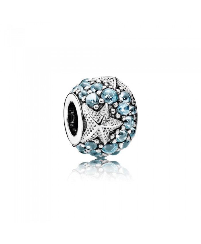 Pandora Oceanic Starfish Charm, Frosty Mint CZ