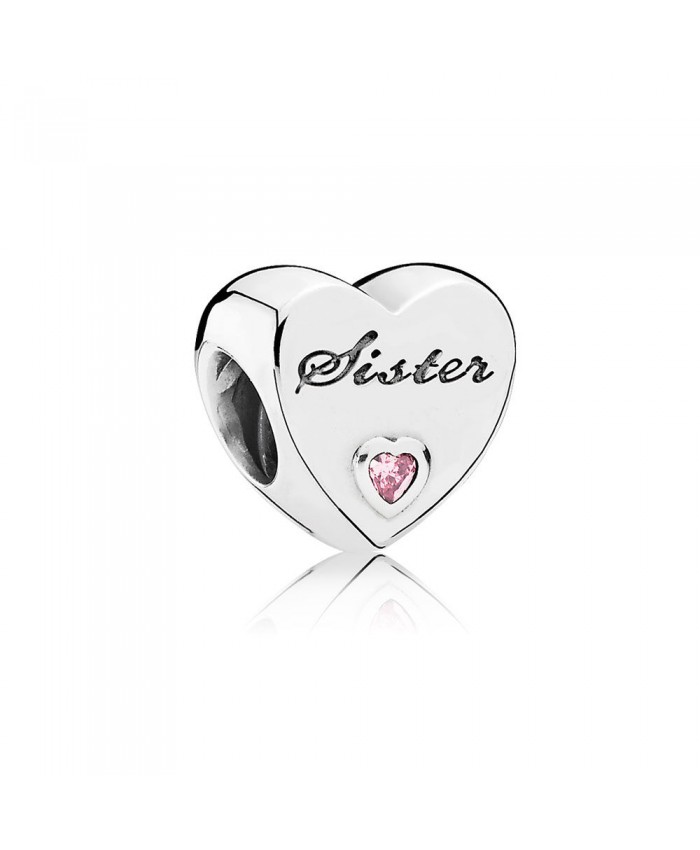 Pandora Sister's Love Charm, Pink CZ