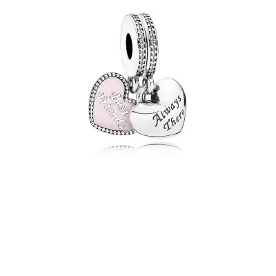 Pandora Best Friends, Soft Pink Enamel & Clear CZ