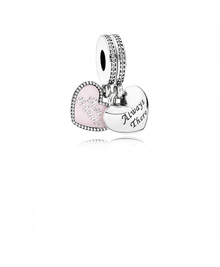 Pandora Best Friends, Soft Pink Enamel & Clear CZ