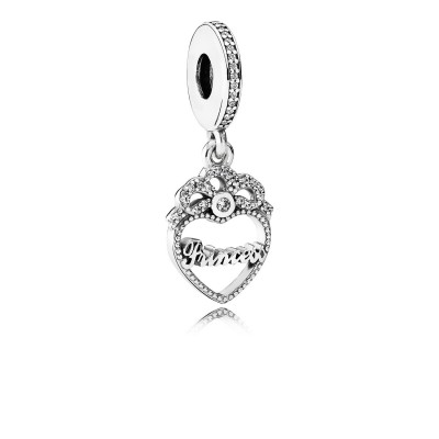 Pandora Princess Crown Heart, Clear CZ