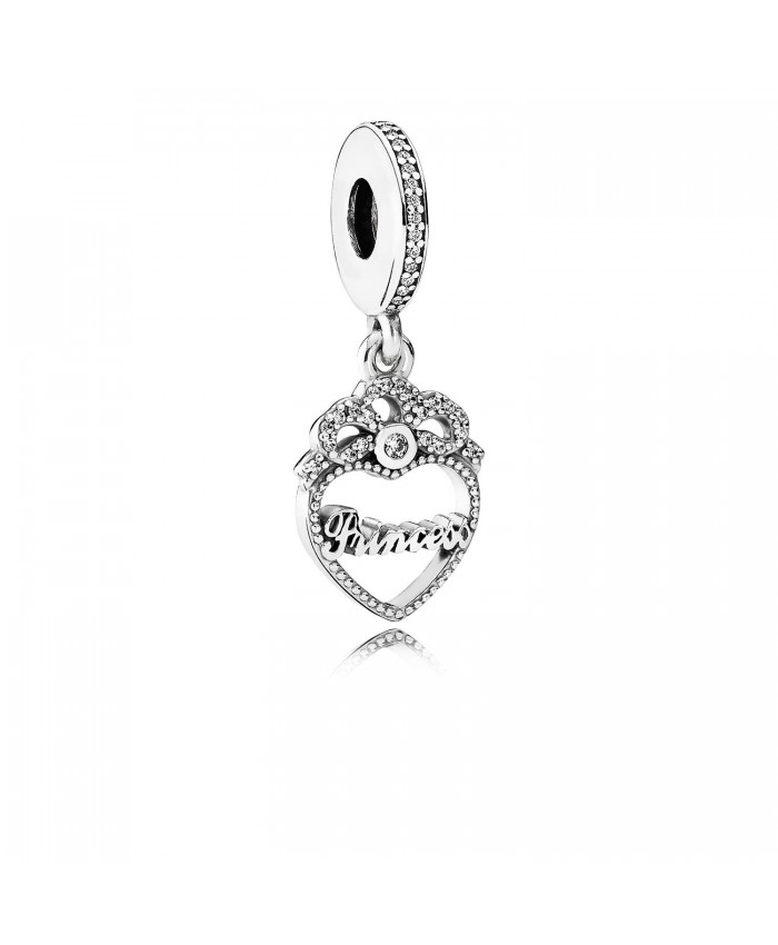 Pandora Princess Crown Heart, Clear CZ