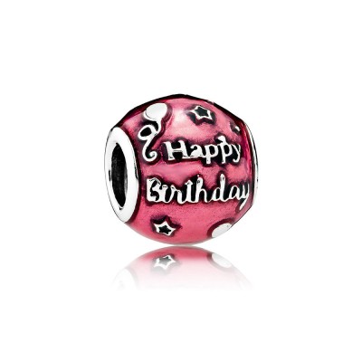 Pandora Birthday Celebration, Transparent Cerise Enamel