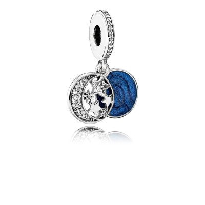 Pandora Vintage Night Sky, Shimmering Midnight Blue Enamel & Clear CZ