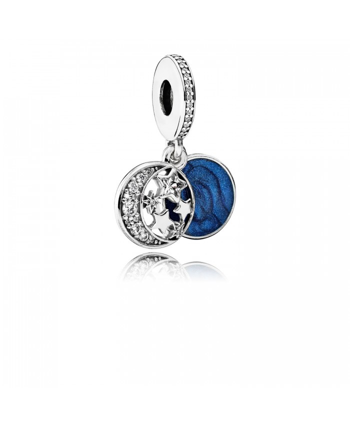 Pandora Vintage Night Sky, Shimmering Midnight Blue Enamel & Clear CZ