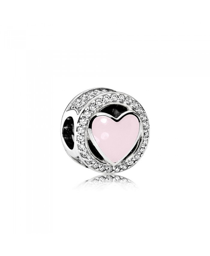 Pandora Wonderful Love, Soft Pink Enamel & Clear CZ