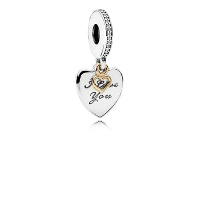 Pandora Love You Forever Dangle Charm, Clear CZ