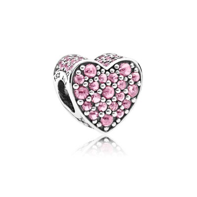 Pandora Pink Dazzling Heart, Pink CZ