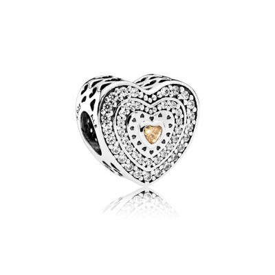 Pandora Lavish Heart, Fancy-Colored & Clear CZ