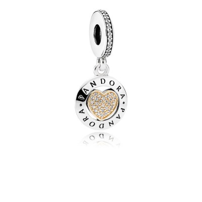 PANDORA Signature Heart, Clear CZ